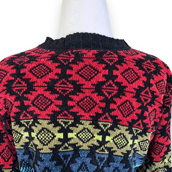 Vintage Cambridge Dry Goods Southwestern Geometric Knit Crewneck Sweater Medium - Picture 5 of 8